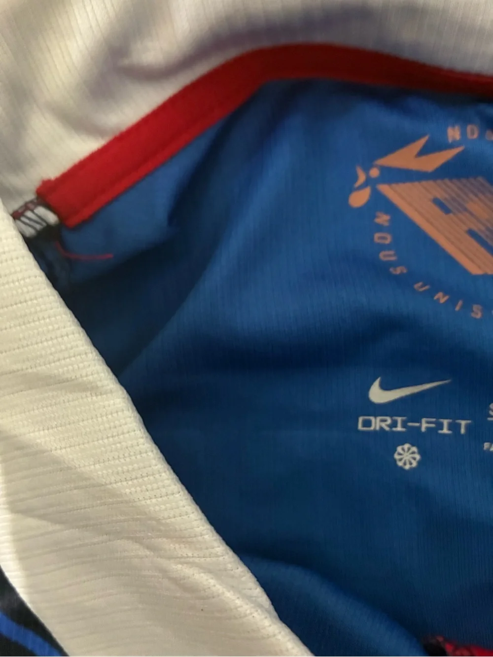 Nike Blue and Light Blue France #11 Soccer Jersey - Picture 5 of 5